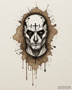 A watercolor tattoo of the rorschach test ink... - эскиз тату (№1753072100_0, 21.07.2025 04:28) — Tatufoto.com