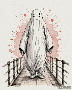 A watercolor tattoo of no-face (kaonashi) fro... - эскиз тату (№1753072923_0, 21.07.2025 04:42) — Tatufoto.com