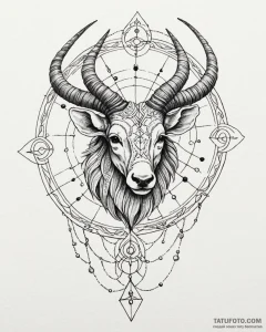 Tattoo sketch a zodiac symbol composed entire... - эскиз тату (№1753073171_0, 21.07.2025 04:46) — Tatufoto.com