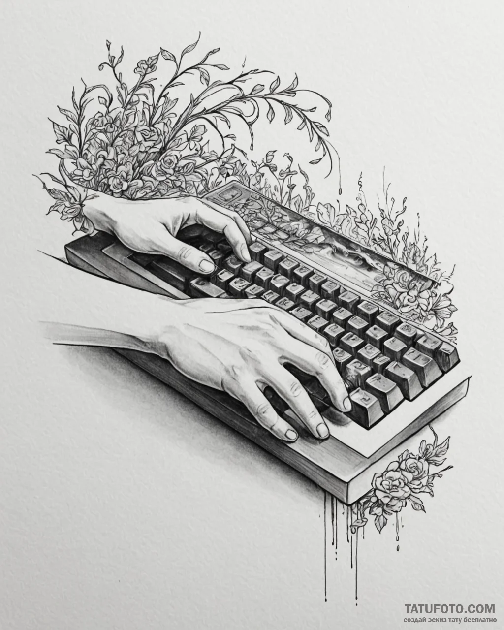 Tattoo sketch a gamer's hand reaching for a g... - эскиз тату (№1753073253_0, 21.07.2025 04:47) — Tatufoto.com