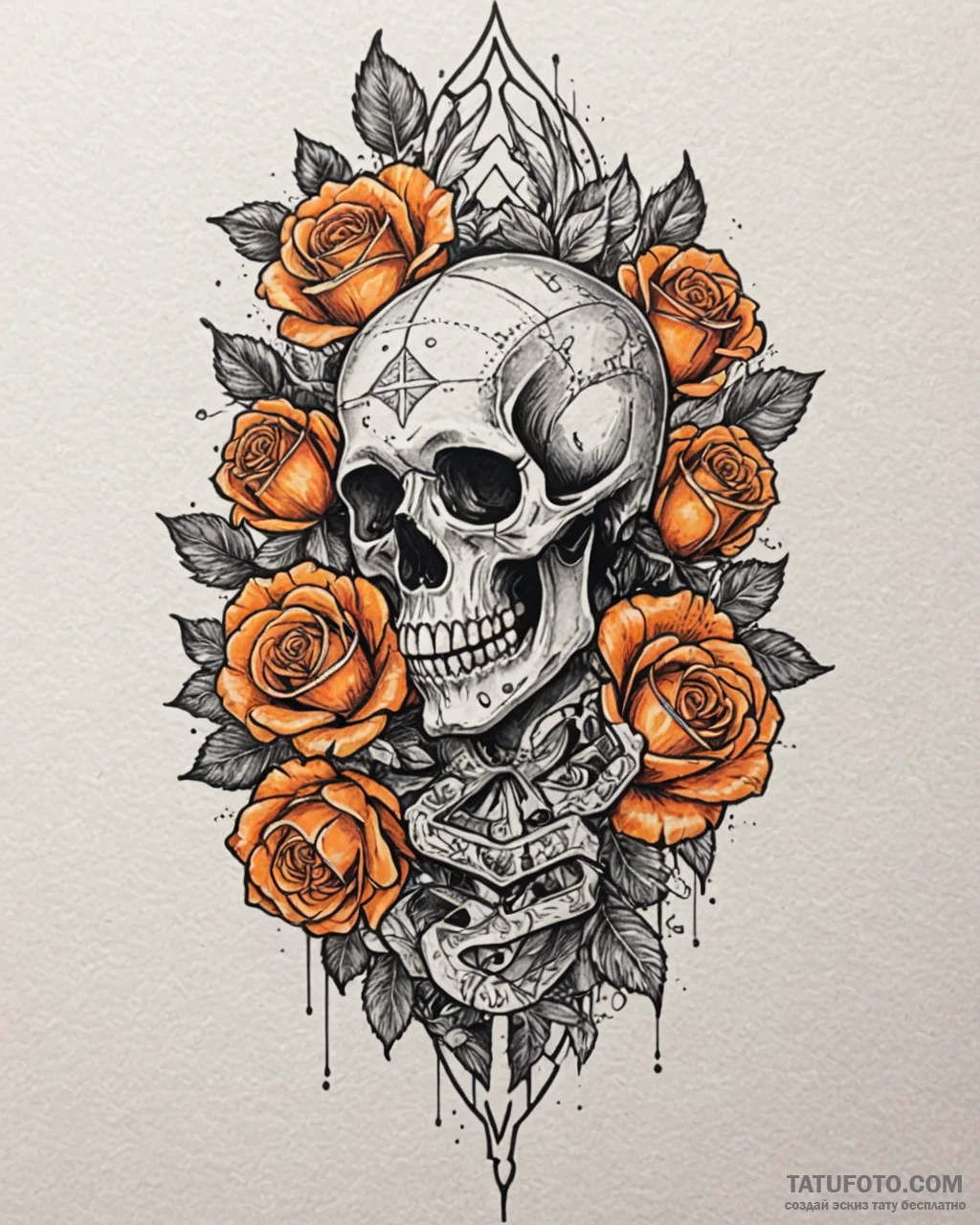 Tattoo design: a geometric svarozhich, with s... - эскиз тату (№1753073336_0, 21.07.2025 04:48) — Tatufoto.com