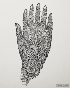Tattoo sketch a vr glove with intricate senso... - эскиз тату (№1753073500_0, 21.07.2025 04:51) — Tatufoto.com