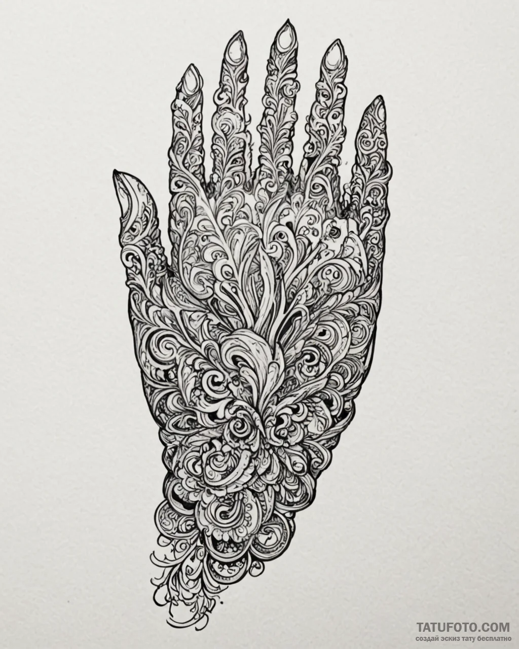 Tattoo sketch a vr glove with intricate senso... - эскиз тату (№1753073500_0, 21.07.2025 04:51) — Tatufoto.com