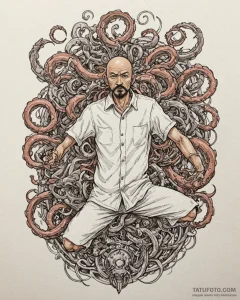A sketch of the boiler man, kamaji, with his... - эскиз тату (№1753073583_0, 21.07.2025 04:53) — Tatufoto.com