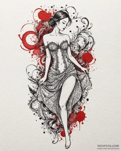 Tattoo design a delicate lace pattern creatin... - эскиз тату (№1753073830_0, 21.07.2025 04:57) — Tatufoto.com