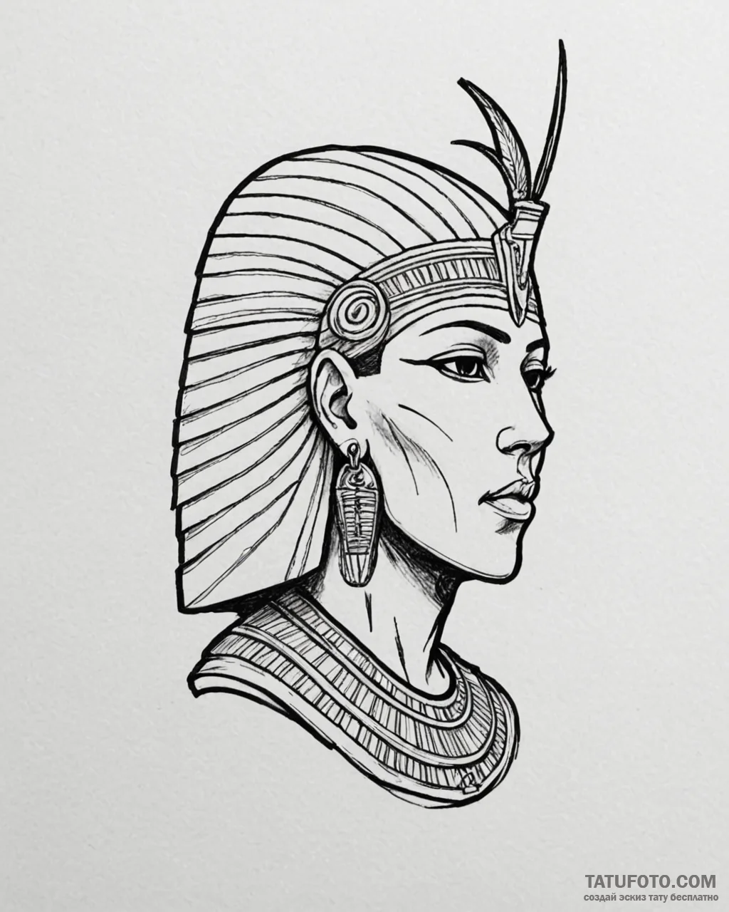Tattoo design an ancient egyptian warrior's p... - эскиз тату (№1753074159_0, 21.07.2025 05:02) — Tatufoto.com
