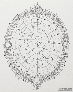 Tattoo sketch a minimalist constellation of a... - эскиз тату (№1753074406_0, 21.07.2025 05:06) — Tatufoto.com