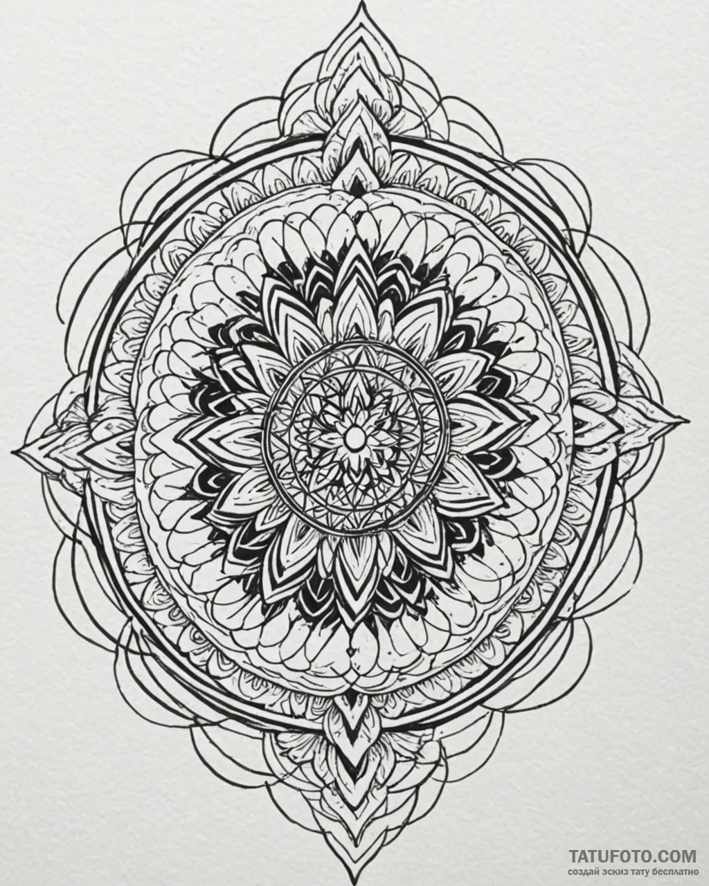 Tattoo design a geometric pattern that embodi... - эскиз тату (№1753074990_0, 21.07.2025 05:16) — Tatufoto.com