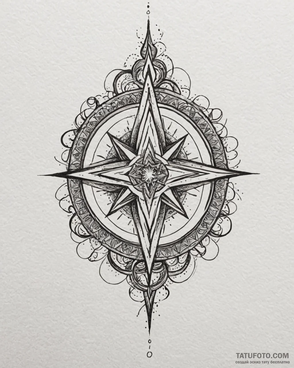 Tattoo sketch: the svarozhich symbol (often a... - эскиз тату (№1753075156_0, 21.07.2025 05:19) — Tatufoto.com