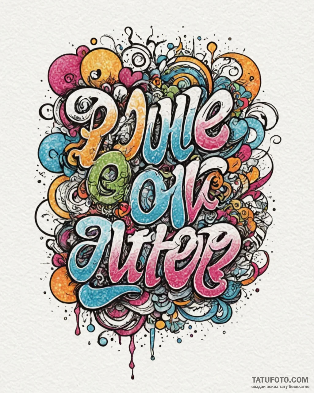 An old, forgotten love letter, written in cur... - эскиз тату (№1753076397_0, 21.07.2025 05:39) — Tatufoto.com