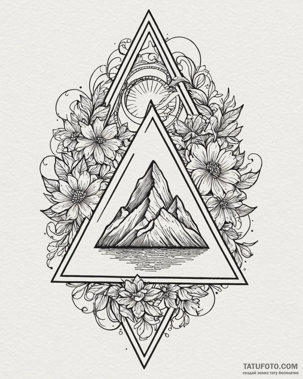 Tattoo design a small, simple geometric shape... - эскиз тату (№1753077058_0, 21.07.2025 05:50) — Tatufoto.com