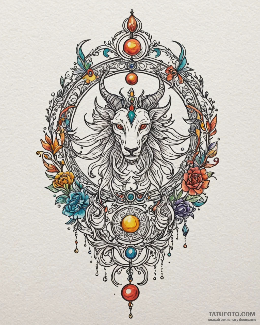 Tattoo sketch a small, hidden zodiac symbol o... - эскиз тату (№1753077552_0, 21.07.2025 05:59) — Tatufoto.com