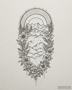 Tattoo sketch a small, stylized rainbow., tat... - эскиз тату (№1753078623_0, 21.07.2025 06:17) — Tatufoto.com