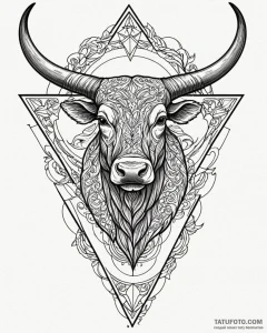 Tattoo design a taurus bull formed by a serie... - эскиз тату (№1753078705_0, 21.07.2025 06:18) — Tatufoto.com