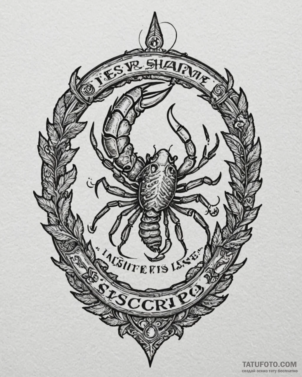 Tattoo design "i desire" text for scorpio, wi... - эскиз тату (№1753079282_0, 21.07.2025 06:28) — Tatufoto.com