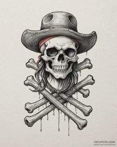 A neo-traditional tattoo of the straw hat pir... - эскиз тату (№1753079857_0, 21.07.2025 06:37) — Tatufoto.com