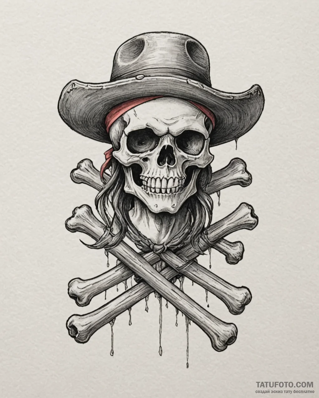 A neo-traditional tattoo of the straw hat pir... - эскиз тату (№1753079857_0, 21.07.2025 06:37) — Tatufoto.com