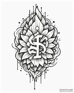 Tattoo sketch a solid wall with a single, sma... - эскиз тату (№1753080763_0, 21.07.2025 06:52) — Tatufoto.com
