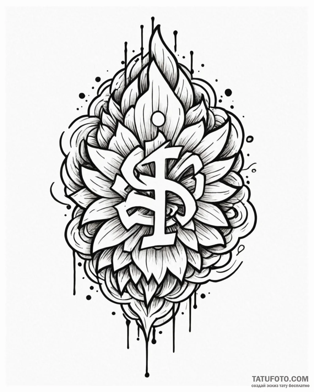 Tattoo sketch a solid wall with a single, sma... - эскиз тату (№1753080763_0, 21.07.2025 06:52) — Tatufoto.com