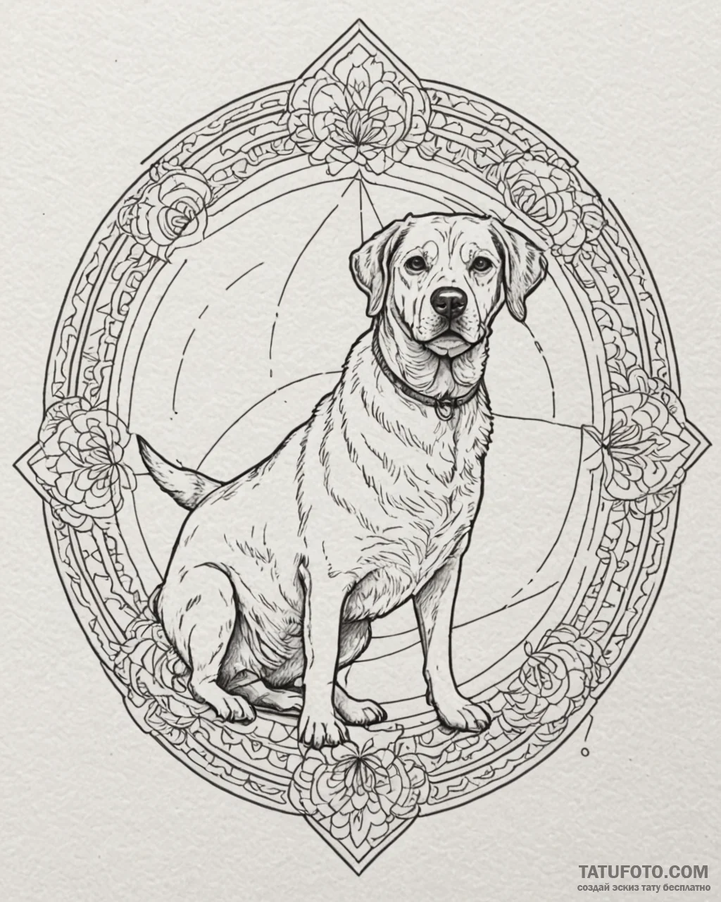 A linework tattoo of the "mutt cutts" van fro... - эскиз тату (№1753081010_0, 21.07.2025 06:56) — Tatufoto.com