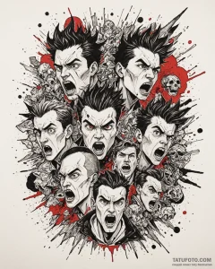 A graphic novel panel of the "diabolical" exp... - эскиз тату (№1753081835_0, 21.07.2025 07:10) — Tatufoto.com