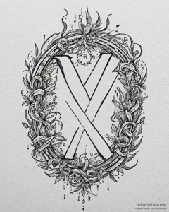 95. tattoo sketch: "vetar" rune surrounded by... - эскиз тату (№1753082986_0, 21.07.2025 07:29) — Tatufoto.com