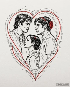 45. a graphic novel panel of the "i love you"... - эскиз тату (№1753083397_0, 21.07.2025 07:36) — Tatufoto.com