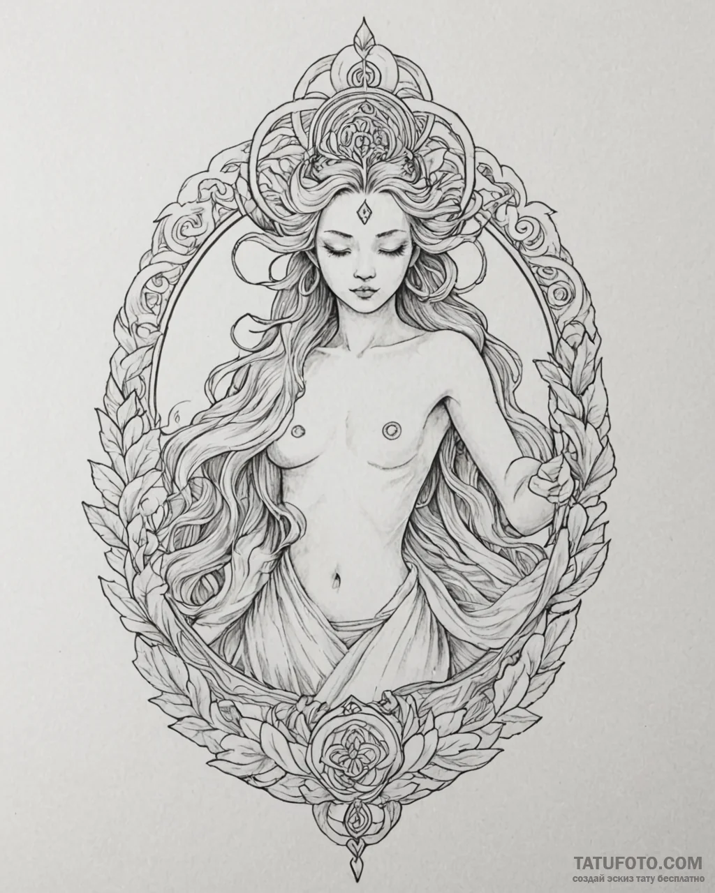 Fortune (goddess/symbol) - эскиз тату (№1753084473_0, 21.07.2025 07:54) — Tatufoto.com