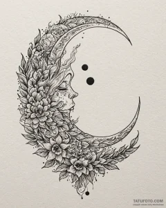 Black moon veiled in smoke, tattoo flash shee... - эскиз тату (№1753084804_0, 21.07.2025 08:00) — Tatufoto.com