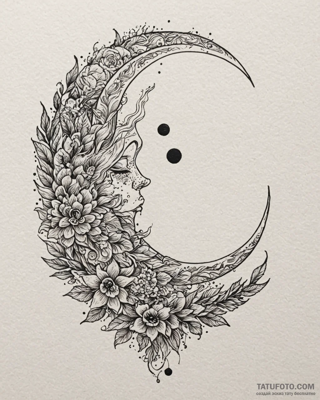 Black moon veiled in smoke, tattoo flash shee... - эскиз тату (№1753084804_0, 21.07.2025 08:00) — Tatufoto.com