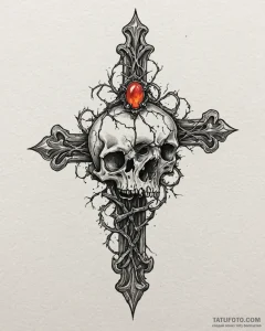 Opal gem trapped in bone claw, tattoo drawing... - эскиз тату (№1753085552_0, 21.07.2025 08:12) — Tatufoto.com
