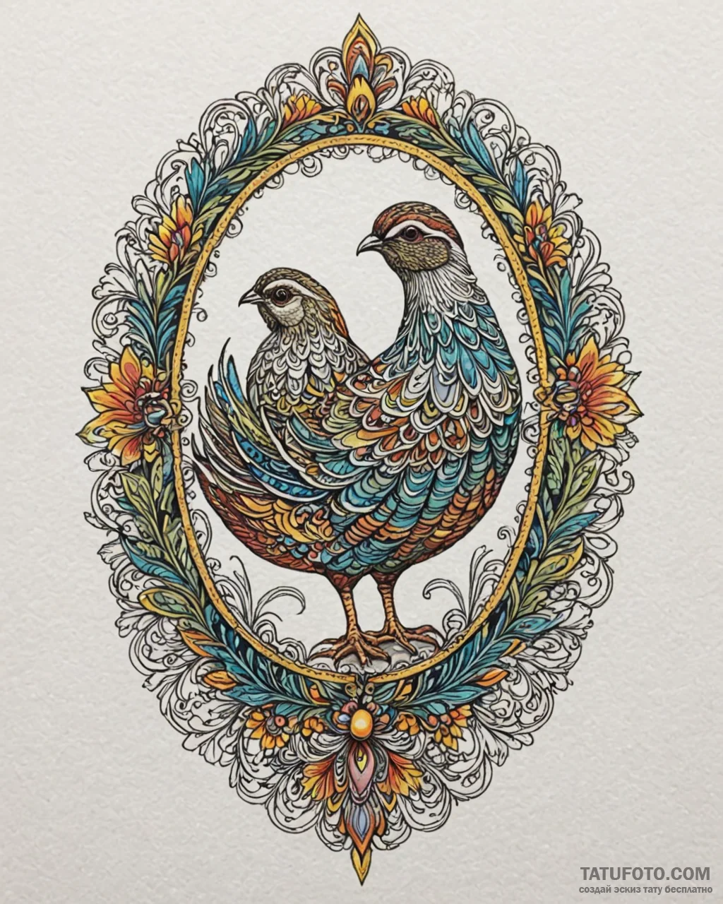 Quail's egg, speckled and delicate, tattoo li... - эскиз тату (№1753085718_0, 21.07.2025 08:15) — Tatufoto.com