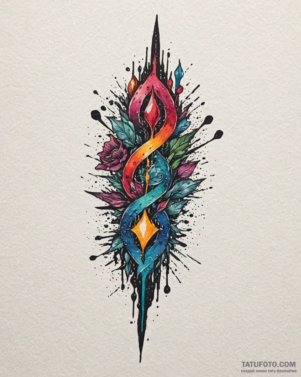 Ruby blade beneath spectral rift, tattoo flas… — эскиз тату (№1753085966_0, 21.07.2025 08:19) — Tatufoto.com