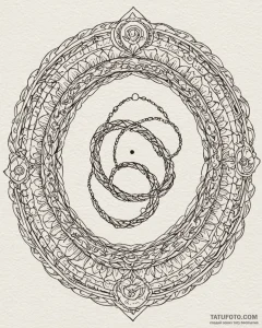 Ouroboros consuming its own tail, forming an... - эскиз тату (№1753086298_0, 21.07.2025 08:24) — Tatufoto.com