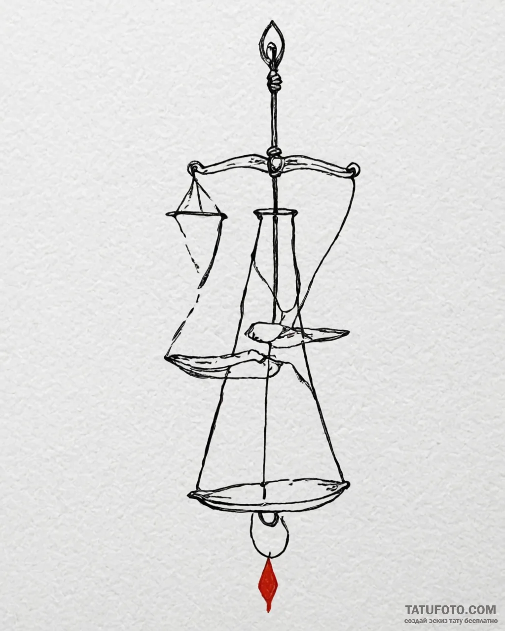 Measuring scale, perfectly balanced, tattoo s… — эскиз тату (№1753086795_0, 21.07.2025 08:33) — Tatufoto.com