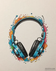 Walkman with headphones, 80s/90s style, artis... - эскиз тату (№1753087126_0, 21.07.2025 08:38) — Tatufoto.com