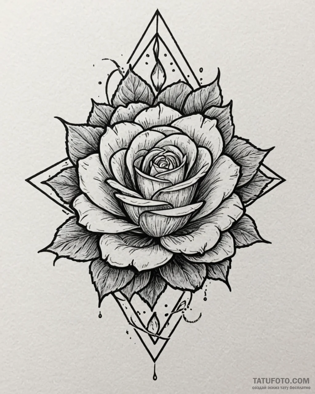 Blood star reflecting in pool, tattoo drawing… — эскиз тату (№1753087790_0, 21.07.2025 08:49) — Tatufoto.com
