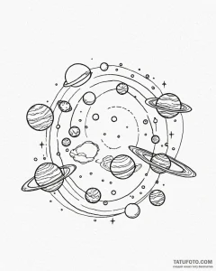 Planets - эскиз тату (№1753089283_0, 21.07.2025 09:14) — Tatufoto.com