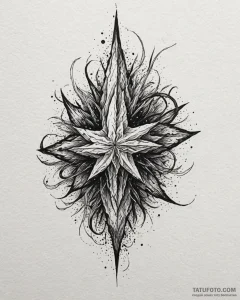 Fallen blade devouring starlight, ink illustr... - эскиз тату (№1753089780_0, 21.07.2025 09:23) — Tatufoto.com