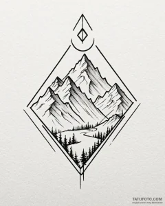A mountain range symbol - эскиз тату (№1753089862_0, 21.07.2025 09:24) — Tatufoto.com