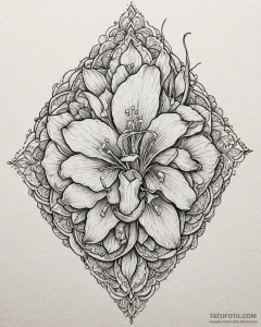 Pitcher plant, tattoo sketch design, muted co... - эскиз тату (№1753090525_0, 21.07.2025 09:35) — Tatufoto.com