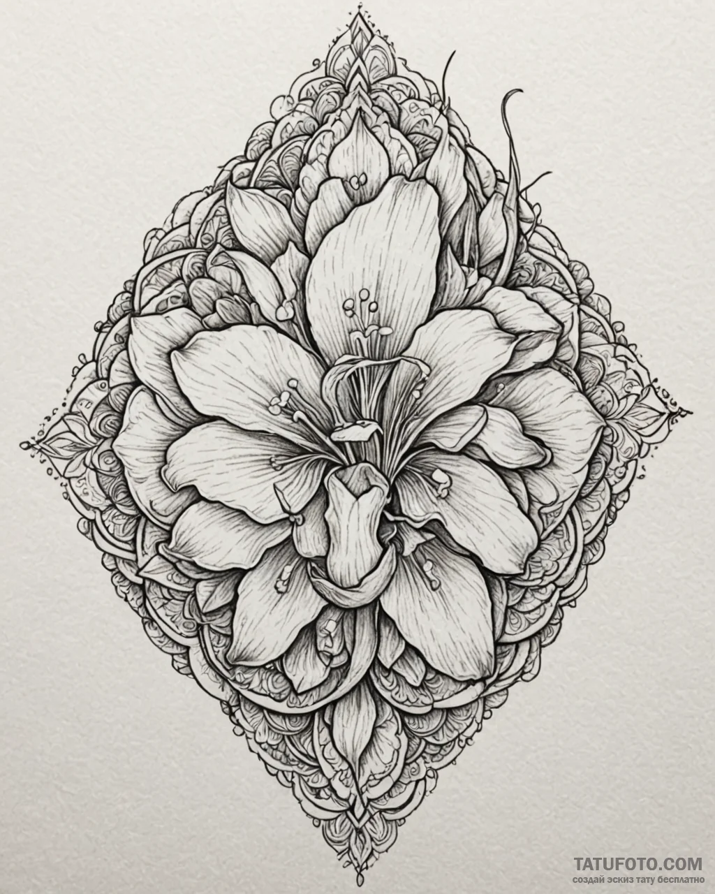 Pitcher plant, tattoo sketch design, muted co… — эскиз тату (№1753090525_0, 21.07.2025 09:35) — Tatufoto.com