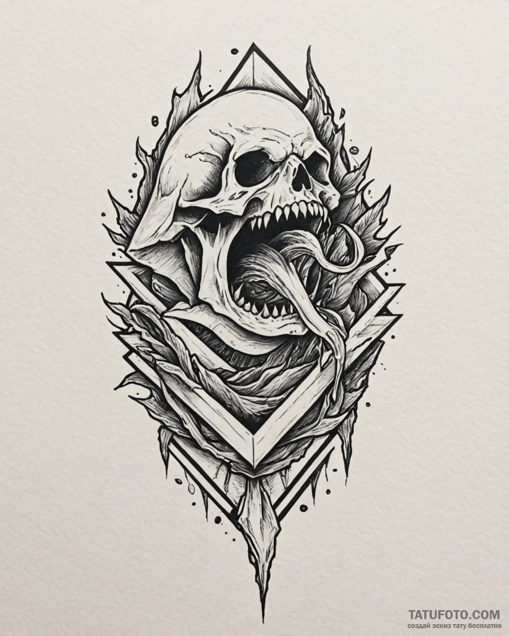 Sapphire shard devouring relic, tattoo drawin... - эскиз тату (№1753093013_0, 21.07.2025 10:16) — Tatufoto.com