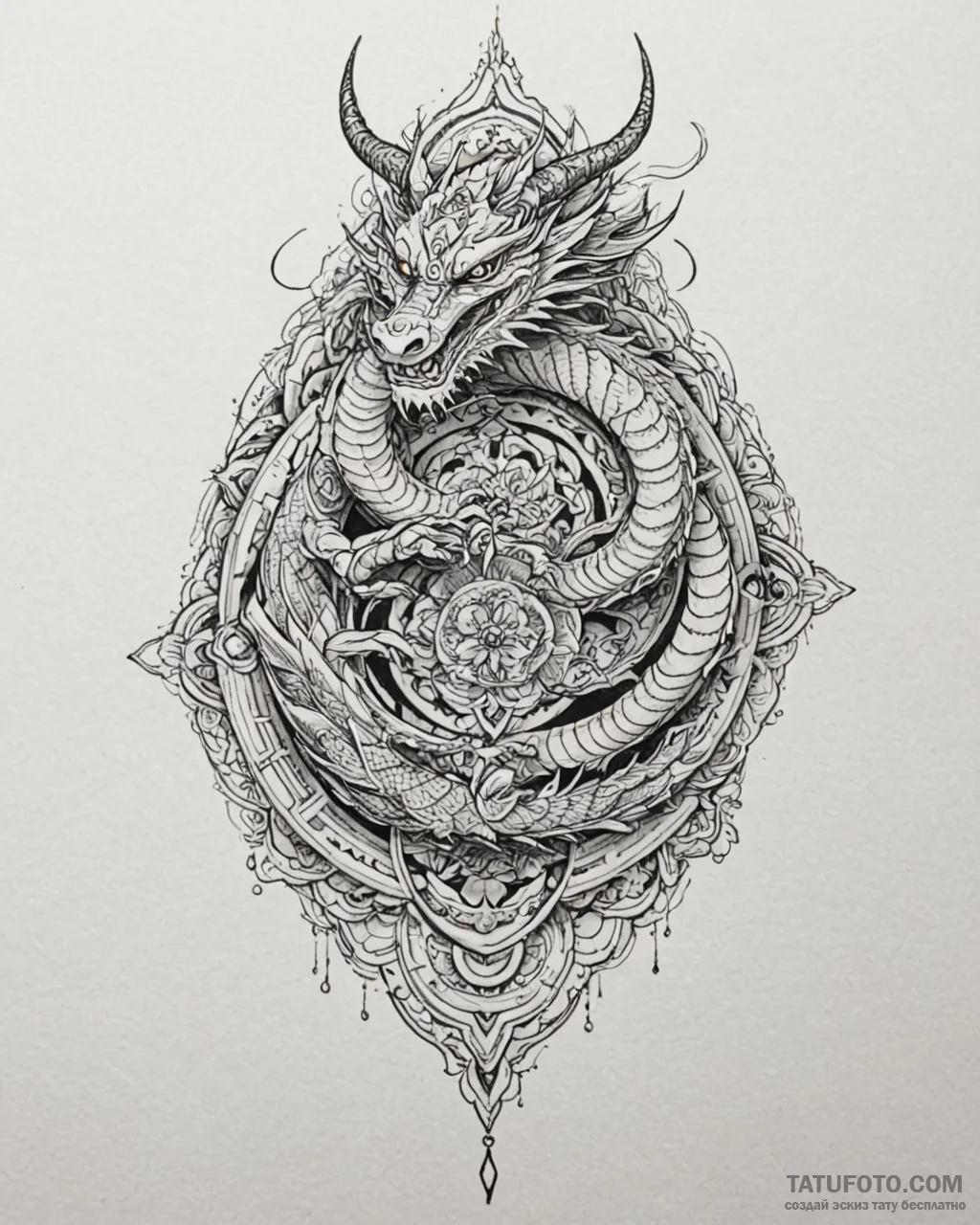 Kimono dragon winding around fan, tattoo sket… — эскиз тату (№1753093596_0, 21.07.2025 10:26) — Tatufoto.com