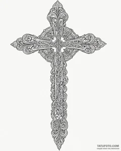 Orthodox cross - эскиз тату (№1753094590_0, 21.07.2025 10:43) — Tatufoto.com