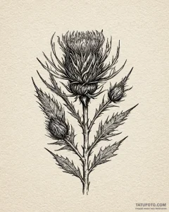 Thistle, resilient and protected, the symbol... - эскиз тату (№1753094754_0, 21.07.2025 10:45) — Tatufoto.com