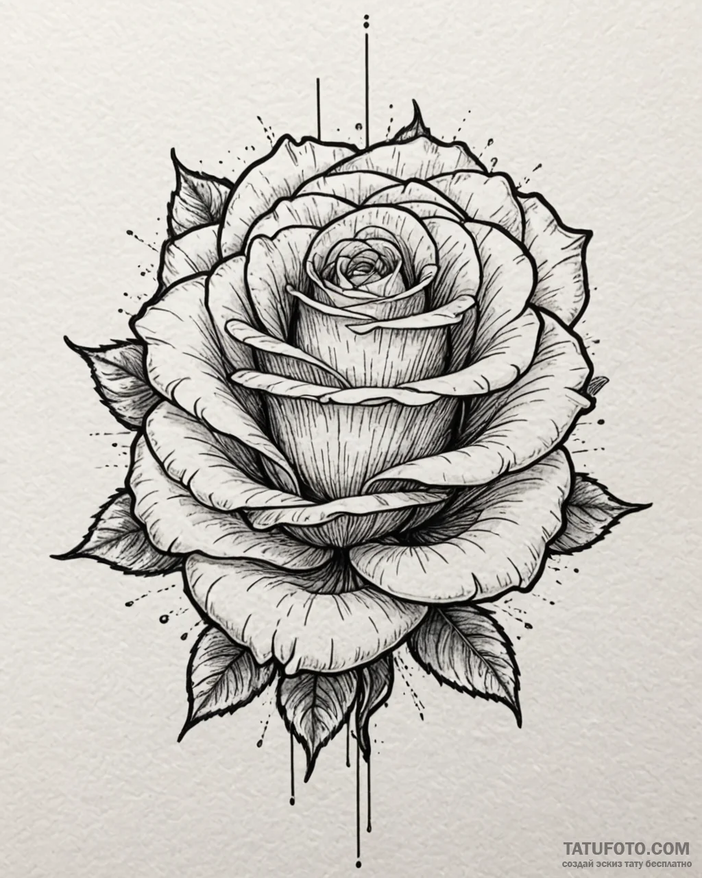 Holographic rose, shimmering with rainbow col… — эскиз тату (№1753095916_0, 21.07.2025 11:05) — Tatufoto.com
