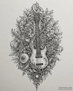 Clef (treble or bass) elegantly integrated wi... - эскиз тату (№1753098655_0, 21.07.2025 11:50) — Tatufoto.com