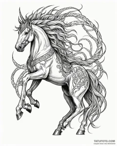 Sleipnir, odin's eight-legged horse - эскиз тату (№1753100403_0, 21.07.2025 12:20) — Tatufoto.com