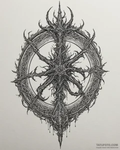 The hunter's mark from bloodborne, concept ar... - эскиз тату (№1753100740_0, 21.07.2025 12:25) — Tatufoto.com